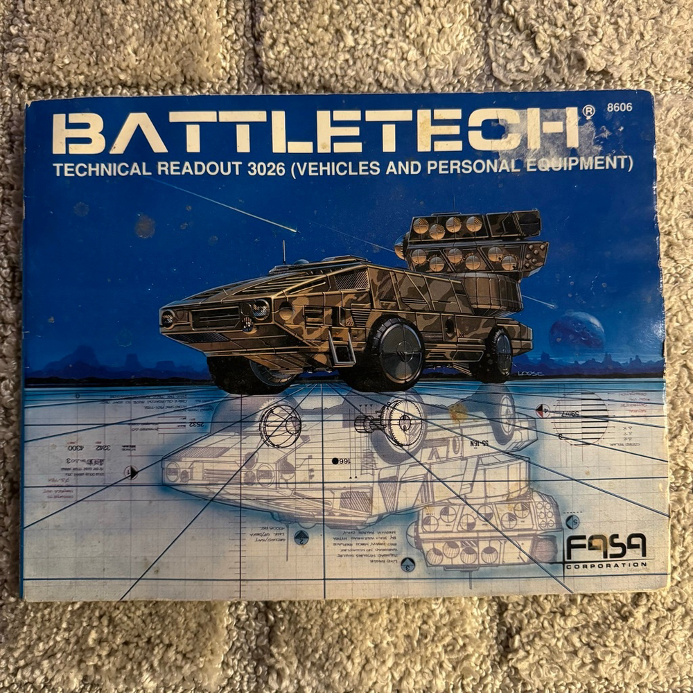 BattleTech Technical Readout 3026 Vehicles & Personal Equipment FASA 1987 RPG
